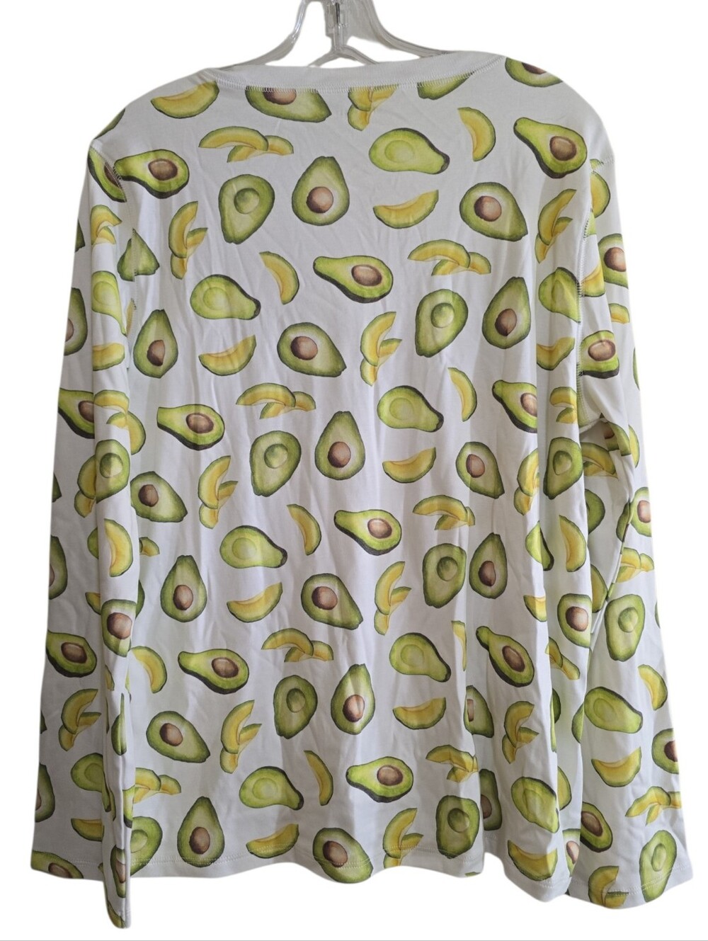 Hart + Land Avocado Novelty Print Pajama Henley Top XXL Pima Cotton - Picture 5 of 7